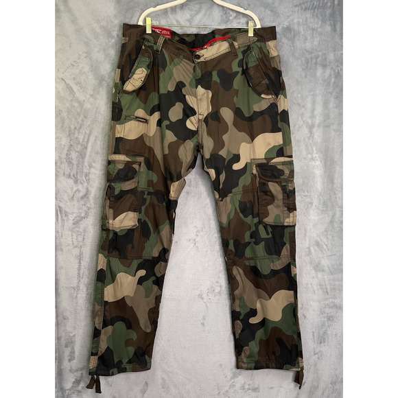 Jordan Craig Camo Pants Mens 42x32 Cargo‎ Utility Camouflauge Print Y2K Military - Picture 1 of 16